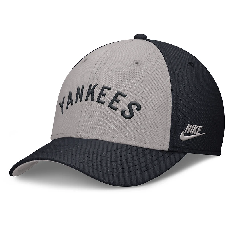 Men's Nike Navy/Gray New York Yankees Rise Swoosh Performance Flex Hat