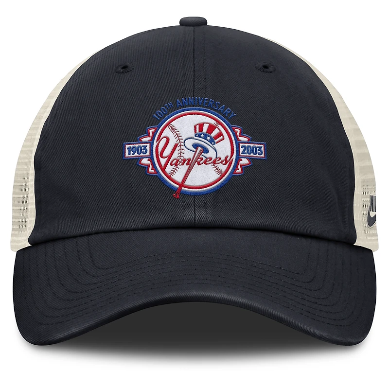 Men's Nike Navy/Natural New York Yankees Cooperstown Collection Club Trucker Adjustable Hat