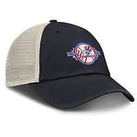 Casquette ajustable Nike Cooperstown Collection Club Trucker pour homme, bleu marine/naturel, des Yankees de New York