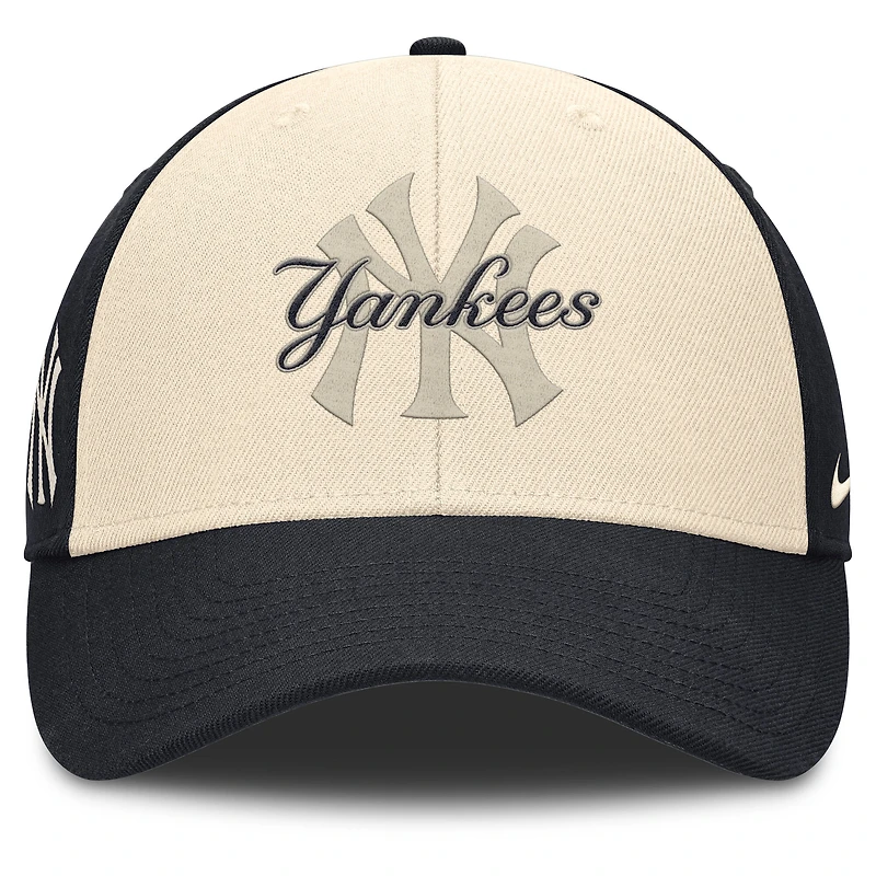 Men's Nike Navy/Natural New York Yankees Statement Club Performance Adjustable Hat