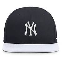 Casquette snapback Nike Primetime Pro Dri-FIT pour homme, bleu marine et blanche, New York Yankees