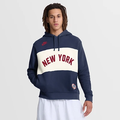 Sweat à capuche Nike pour homme, bleu marine, New York Yankees, collection 1927 Cooperstown Legacy, color-block