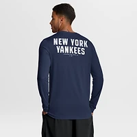 T-shirt à manches longues Nike Dri-FIT bleu marine New York Yankees pour homme