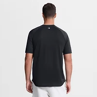 Haut raglan Dri-FIT Nike Authentic collection bleu marine pour homme, New York Yankees, idéal l'entraînement avant-match.