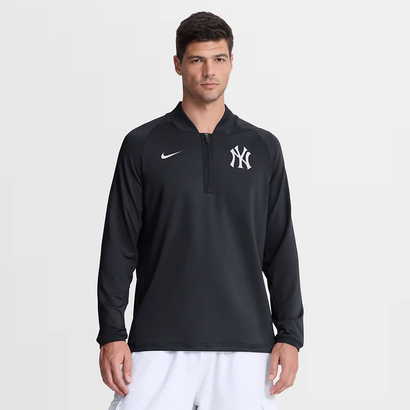 Men's Nike Navy New York Yankees Authentic Collection Dri-FIT Raglan Half-Zip Pullover