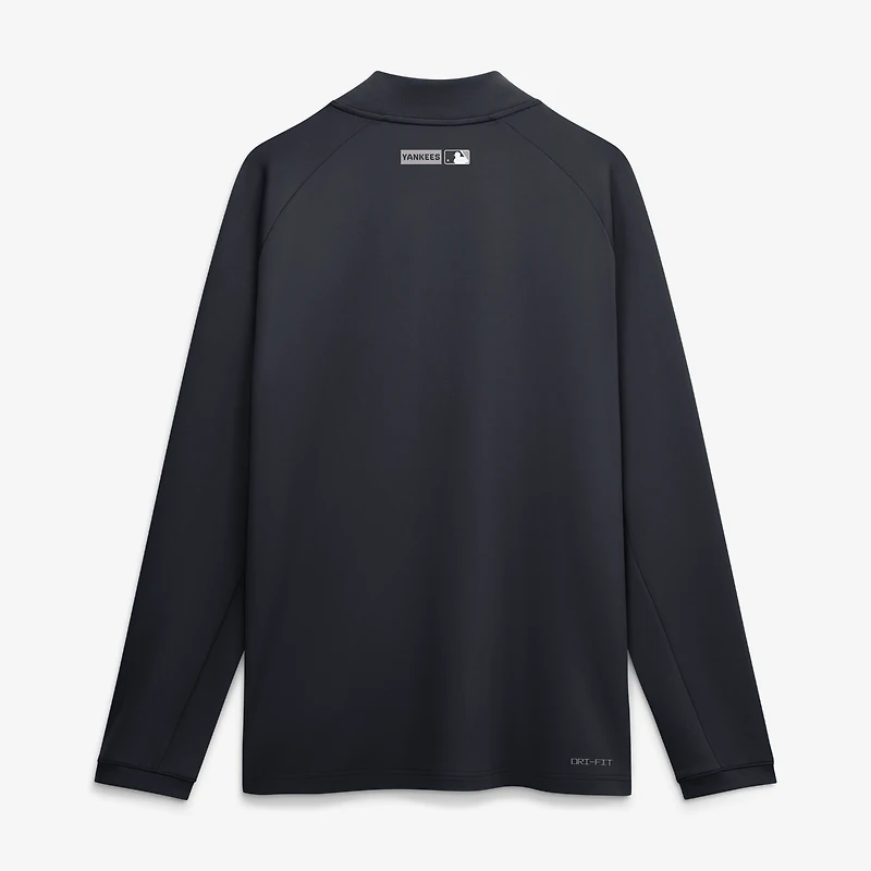 Pull-over Nike Authentic Collection Dri-FIT à demi-zip raglan, bleu marine, pour homme, New York Yankees.