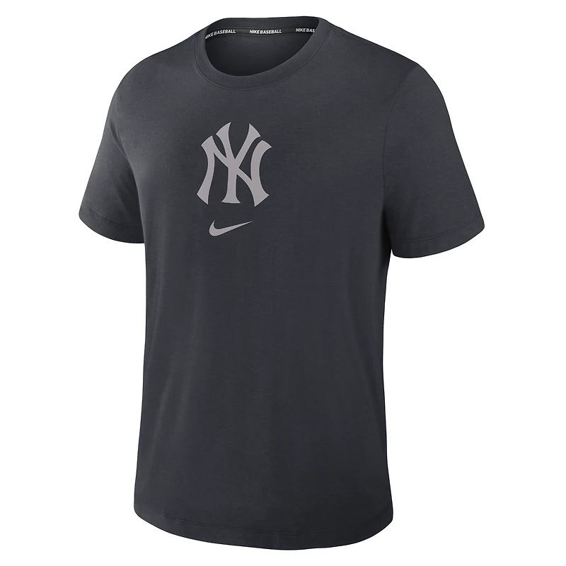 T-shirt bleu marine pour homme New York Yankees Authentic Collection Early Work Performance Tri-Blend
