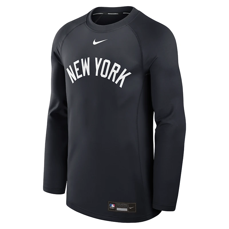 Men's Nike Navy New York Yankees Authentic Collection Game Time Raglan Performance Long Sleeve T-Shirt