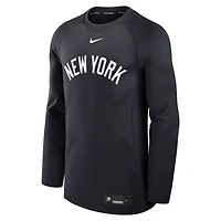 Men's Nike Navy New York Yankees Authentic Collection Game Time Raglan Performance Long Sleeve T-Shirt