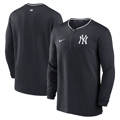 Haut Nike bleu marine New York Yankees Authentic Collection Performance à demi-zip pour homme