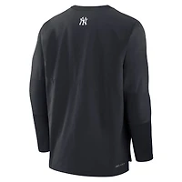 Pull léger Nike Dri-FIT Player Authentic Collection Player, bleu marine, pour homme, de la marque New York Yankees.