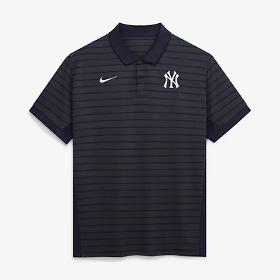 Polo rayé Victory Dri-FIT de la collection authentique des Yankees New York, bleu marine, pour homme