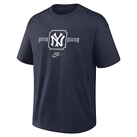 T-shirt Nike Max90 Local bleu marine pour homme, New York Yankees Bronx Bombers