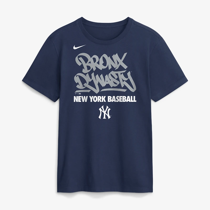 T-shirt Nike bleu marine pour homme New York Yankees City Connect Handwriting Club