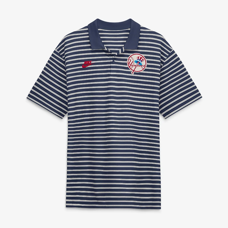 Men's Nike  Navy New York Yankees Cooperstown Collection Dri-FIT Victory Striped Polo