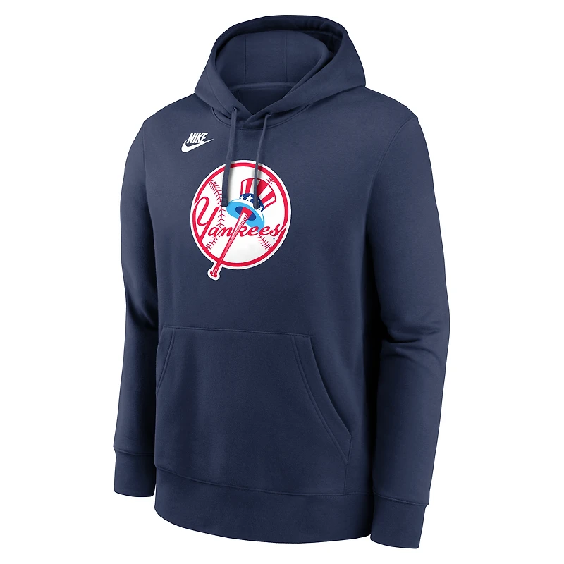 Sweat à capuche Nike bleu marine pour homme avec logo Cooperstown Collection New York Yankees
