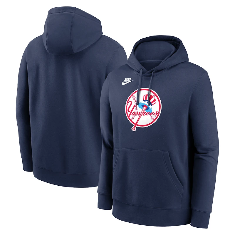 Sweat à capuche Nike bleu marine pour homme avec logo Cooperstown Collection New York Yankees