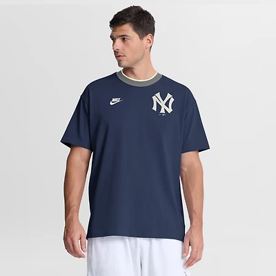 Men's Nike Navy New York Yankees Cooperstown Collection Ringer T-Shirt