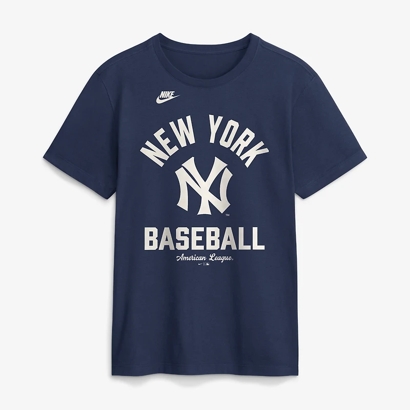 T-shirt Nike bleu marine pour homme, collection Cooperstown des Yankees de New York