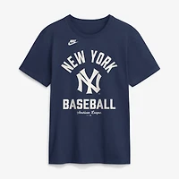 T-shirt Nike bleu marine pour homme, collection Cooperstown des Yankees de New York