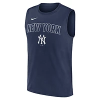 Débardeur Nike Knockout Performance Muscle pour homme, bleu marine, New York Yankees