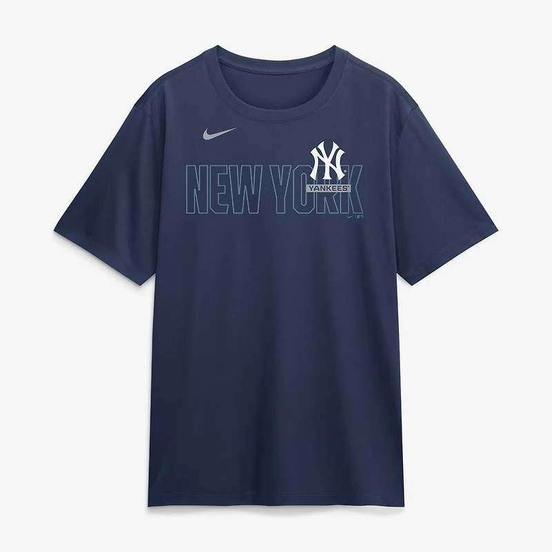 T-shirt Nike Dri-FIT Legend de l'équipe Knockout des Yankees New York, bleu marine, pour homme