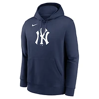 Men's Nike Navy New York Yankees Logo Club Fleece Hoodie