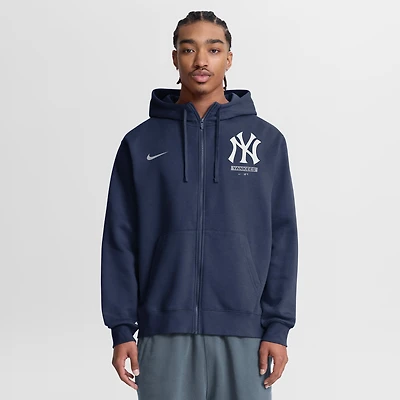 Men's Nike Navy New York Yankees Primetime Lockup Full-Zip Hoodie