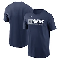 T-shirt Nike bleu marine Team Block des Yankees de New York pour homme
