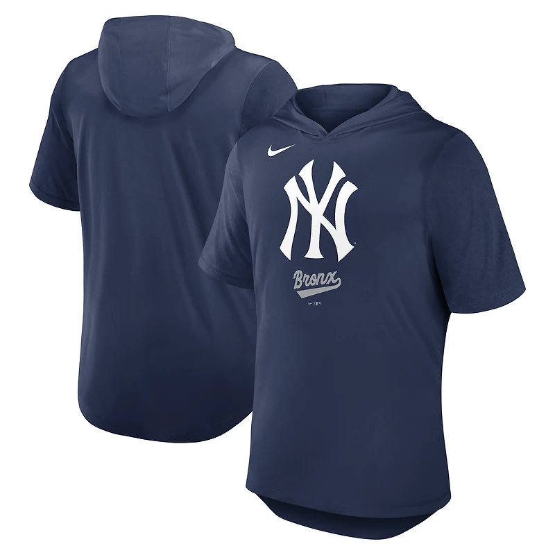T-shirt à capuche Nike bleu marine New York Yankees Tri-Blend pour homme