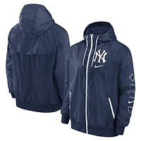 Coupe-vent à fermeture éclair intégrale Nike New York Yankees Windrunner pour homme