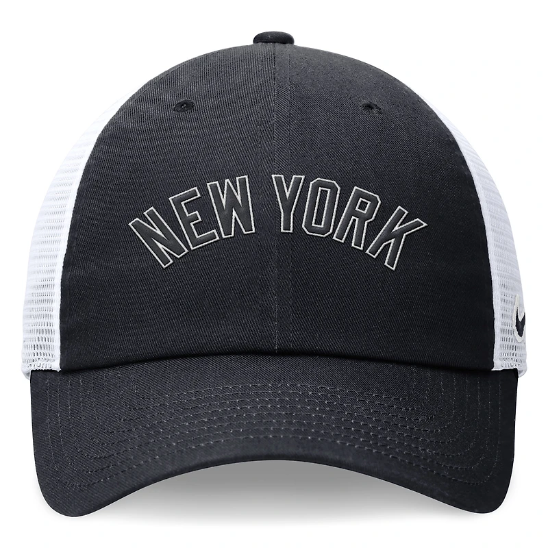 Men's Nike Navy New York Yankees Wordmark Adjustable Trucker Hat