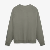 Sweat-shirt raglan Nike Dri-FIT pour homme, motif New York Yankees, couleur olive.
