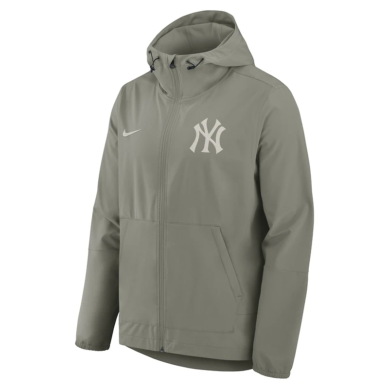 Men's Nike Olive New York Yankees Unlimited Packable Full-Zip Hooded Jacket