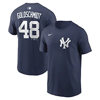 Men's Nike Paul Goldschmidt Navy New York Yankees Home Name & Number T-Shirt