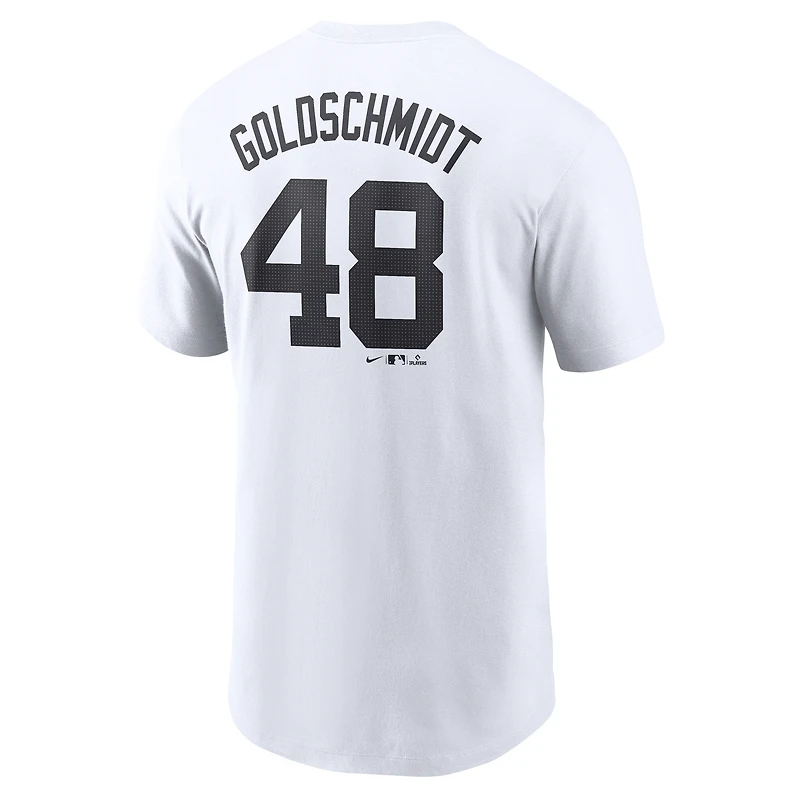 T-shirt Nike Paul Goldschmidt blanc pour homme avec nom et numéro Fuse des Yankees de New York