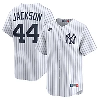 Maillot Nike Reggie Jackson blanc pour homme, collection limitée New York Yankees Throwback Cooperstown
