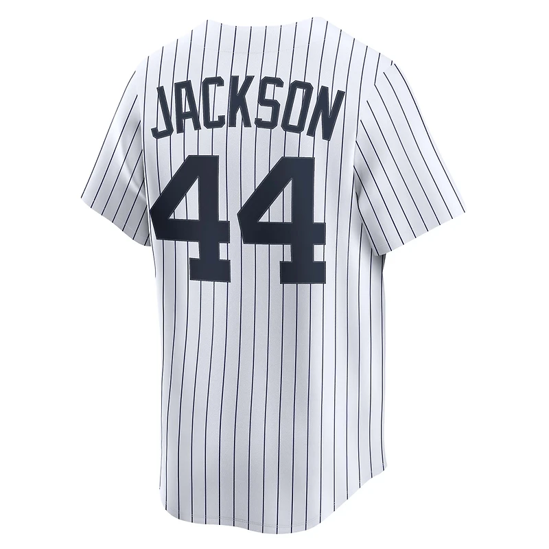 Maillot Nike Reggie Jackson blanc pour homme, collection limitée New York Yankees Throwback Cooperstown