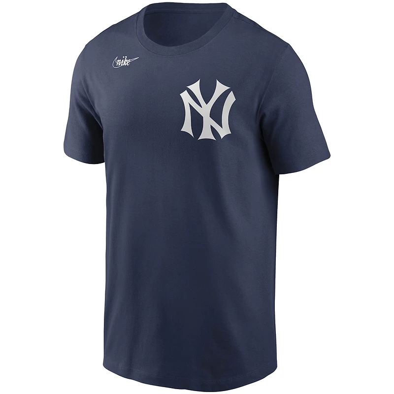 T-shirt avec nom et numéro Nike Thurman Munson pour homme, bleu marine, New York Yankees, collection Cooperstown