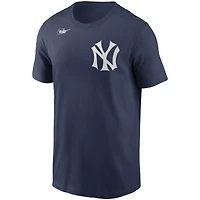 T-shirt avec nom et numéro Nike Thurman Munson pour homme, bleu marine, New York Yankees, collection Cooperstown