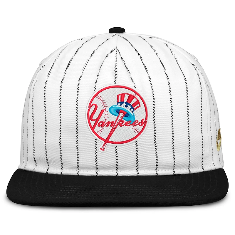 Casquette ajustable Nike Pro New York Yankees Cooperstown Collection blanche et noire pour homme