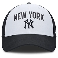 Casquette ajustable Nike New York Yankees Club Performance pour homme, blanc/bleu marine