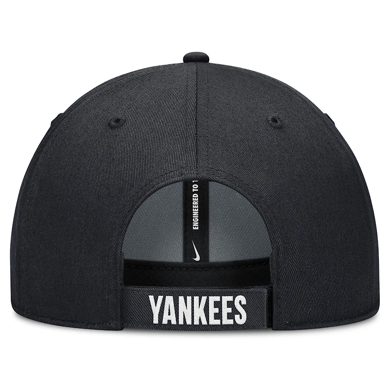 Casquette ajustable Nike New York Yankees Club Performance pour homme, blanc/bleu marine