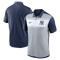 Polo Nike Dri-FIT à rayures New York Yankees blanc/bleu marine pour homme