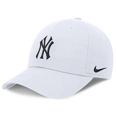Casquette ajustable Nike blanche pour homme, New York Yankees Club