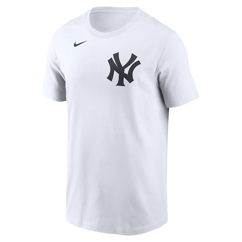 Men's Nike White New York Yankees Fuse Wordmark T-Shirt
