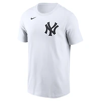 Men's Nike White New York Yankees Fuse Wordmark T-Shirt