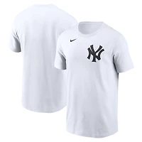 T-shirt Nike blanc pour homme avec logo Fuse des Yankees de New York