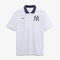 Men's Nike White New York Yankees Vapor Striped Dri-FIT Polo