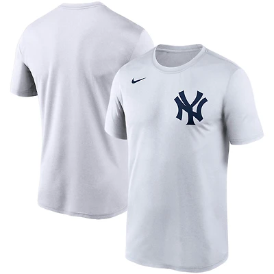T-shirt Nike New York Yankees Wordmark Legend Performance pour homme, blanc